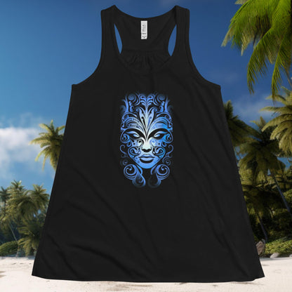 Pele | Blue | Women's Flowy Racerback Tank